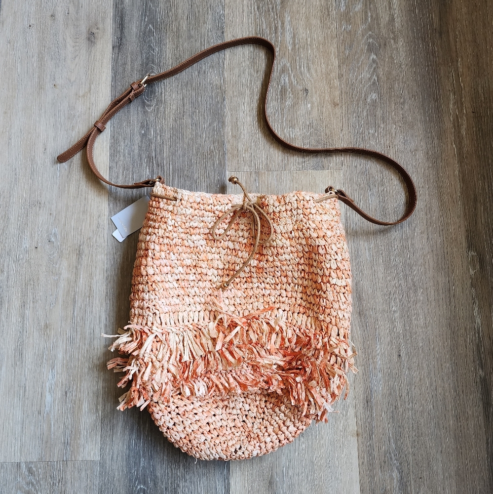 NWT NORDSTROM STRAW BAG